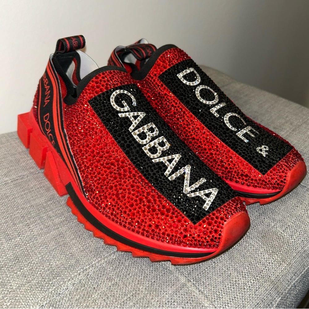 Dolce & Gabana Embellished Red Sneaker Size:39
